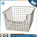 Factory price stainless steel round storage basket/dustbin/wastebasket